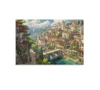 Medieval Town Landscape,1500-piece puzzle,Adult Jigsaw Puzzles Children's Jigsaw Puzzles Paper Jigsaw Puzzle Toy DIY Set Home Decoration,57x87cm