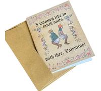 Medieval Valentine Card with Old Fashioned Illustrations and Funny Sayings for History Lovers Memorable Loving Gestures Old Valentine Day Greeting Card