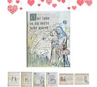 Medieval Valentine’s Card, with Handwritten Manuscript Art - Unique Valentine’s Day Card for Couples & Medieval Lovers, Medieval Charm & Modern Humor (#D)