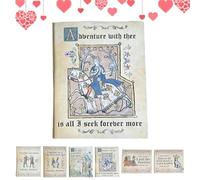 Medieval Valentine’s Card, with Handwritten Manuscript Art - Unique Valentine’s Day Card for Couples & Medieval Lovers, Medieval Charm & Modern Humor (#C)