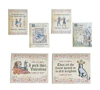 Medieval Valentines Card, Old English Meme Greeting Cards,Vintage Manuscript Style Humorous Romance Cards For Couples,Fun Medieval Love Cards for Valentines Day Anniversary (6PCS)