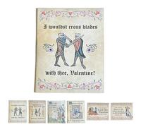 Medieval Valentine's Cards,Funny Medieval Love Car with Handwritten Manuscript Art,Valentine's Card with Medieval Charm & Modern Humorfor Couples &Medieval Art Enthusiasts (E)