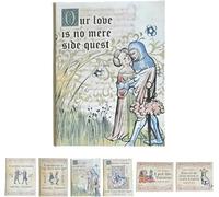 Medieval Valentine's Cards,Funny Medieval Love Car with Handwritten Manuscript Art,Valentine's Card with Medieval Charm & Modern,Couples &Medieval Art Enthusiasts,Gift to Girlfriend and Boyfriend (C)