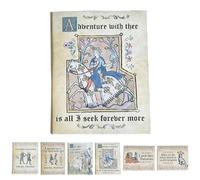 Medieval Valentine's Cards, Funny Medieval Meme Card with Envelopes, Illuminated Manuscript Style Art, Valentine’s Day Greeting Cards for Wedding, Anniversary, Medievals Art Lover (#D)