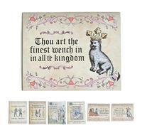 Medieval Valentine's Cards, Funny Medieval Meme Card with Envelopes, Illuminated Manuscript Style Art, Valentine’s Day Greeting Cards for Wedding, Anniversary, Medievals Art Lover (#F)