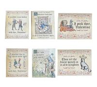 Medieval Valentine's Cards, Funny Medieval Meme Card with Envelopes, Illuminated Manuscript Style Art, Valentine’s Day Greeting Cards for Wedding, Anniversary, Medievals Art Lover (6PCS)