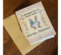 Medieval Valentine's Cards, Funny Medieval Meme Valentine Card with Illuminated Manuscript Art with Envelopes, Quirky Valentine Gift for Partner, Friends & Medieval Art Enthusiasts (Khaki-6)