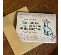 Medieval Valentine's Cards, Funny Medieval Meme Valentine Card with Illuminated Manuscript Art with Envelopes, Quirky Valentine Gift for Partner, Friends & Medieval Art Enthusiasts (Khaki-2)