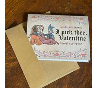 Medieval Valentine's Cards, Funny Medieval Meme Valentine Card with Illuminated Manuscript Art with Envelopes, Quirky Valentine Gift for Partner, Friends & Medieval Art Enthusiasts (Khaki-5)