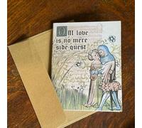 Medieval Valentine's Cards, Funny Medieval Meme Valentine Card with Illuminated Manuscript Art with Envelopes, Quirky Valentine Gift for Partner, Friends & Medieval Art Enthusiasts (Khaki-4)