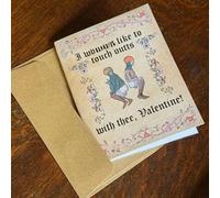 Medieval Valentine's Cards, Old English Meme Greeting Cards, Funny Medieval Love Card with Handwritten Manuscript Art, Valentine's Card with Medieval Charm & Modern Humor for Couples (A)