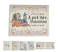 Medieval Valentine's Cards with Envelopes, Illuminated Manuscript Style Medieval Meme Valentines, Weird Guys, Meme Valentine's Cards, for Couples &Medieval Art Enthusiasts(Style4)