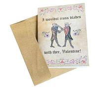 Medieval Valentine's Day Cards | Funny Vintage Love Cards with Handwritten Manuscript Art & Humorous Phrases | Unique Romantic Greeting Cards for Couples, Boyfriend, Girlfriend & History Lovers (01)