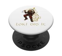 Medieval Viking Mythology - Norse Trickster God Loki PopSockets Adhesive PopGrip
