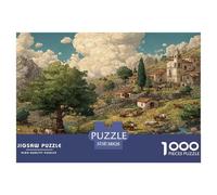 Medieval Village Jigsaw Puzzles for Adults 1000 Pieces Jigsaw Beautiful Decoration Puzzle Forfor Men Women Puzzle Educational Games 38x26cm/1000pcs