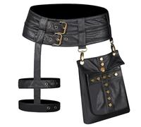 Medieval Vintage Belt Bag, Belt Bag, Adjustable Strap, Medieval Steampunk Costume Accessories, Mobile Phone Holder, Adjustable Strap, black, see description, See description