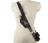 Medieval Vintage Leather Sword Holster Belt Adjustable Scabbard Sheath with Skull Claw Decor Steampunk Knight Warrior Pirate Cosplay Costume Accessory for LARP Cosplay Halloween Party Festival