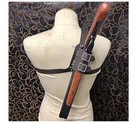 Medieval Vintage Outdoor Sidearm Sling Holster - PU Leather Hand-Made Shotgun Holster for Cosplay & Halloween Costume Accessory