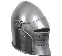 Medieval Visor Barbute Helmet Roman Templar Bascinet Helmet Knight Warrior LARP Armor helmet Iron Steel Spartan Crusader Roleplay costume Halloween