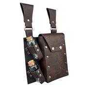 Medieval Waist Bag for Women Man Medieval Alchemies Belt Bag with 2 Cork Potion Bottles Halloween Costume Accessories