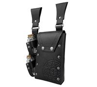 Medieval Waist Bag PU Leather Belt Bag Medieval Belt Bag with 2 Cork Potion Bottles for Men and Women Cosplay