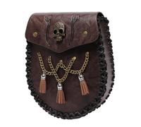 Medieval Waist Bag - PU Leather Coin Pouch - Portable Belt Purse for Key, Coin, Phone Holder, Renaissance Costume Accessories, Fbg201cf, Refer to description, Unisex