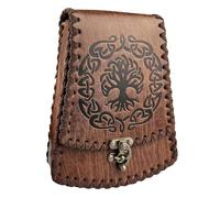 Medieval Waist Bag Vintage Embossed Leather Belt Pouches Medieval Waist Pack Phone Bag Coin Purse for Men Women Cosplay Fantasy Roleplay Accessories