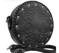 Medieval Waist Bag with Leather Belt Vintage Embossed Waist Bag Side Pouches with Belt for Women Cosplay Accessory