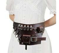 Medieval Waist - Knight Satchel, Leather Stand | Retro Larp Costume Prop for Cosplay Fair Event Dress Up, Historical Utility Bag for Re-entection Warrior Travel Storage A