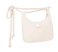 Medieval Waist Pouch with Hemp Rope Canva Bag Peasant Costume LARP, Ivory | Renaissance Belt and Pack for Women Men