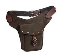 Medieval Waistpack Bag Leather Small Purse Leather Sporting Riding Hip Fanny Waist Athletic Leggings for Women High Waist Pack (Coffee, One Size)
