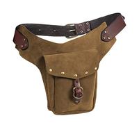 Medieval Waistpack Bag Leather Small Purse Leather Sporting Riding Hip Fanny Waist Athletic Leggings for Women High Waist Pack (Brown, One Size)