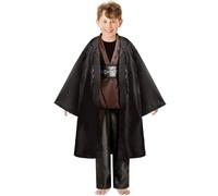 Medieval Warrior Costume for Kids Brown Hooded Robe Tunic Cloak with Belt Pants Cape Fantasy Adventure Outfit Boys Girls Halloween Cosplay Carnival Fancy Dress Role Play Birthday Gift