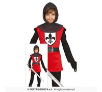 Medieval Warrior Costume Red Knight Kids Historical Book Day Fancy Dress Outfit