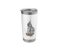 Medieval Warrior Holy Knight Templar Deus Vult Vintage Stainless Steel Insulated Tumbler