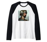 Medieval Warrior Medieval Knight Swordswoman Photo Realistic Raglan Baseball Tee