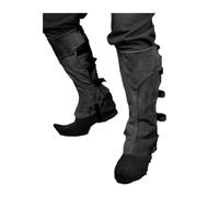 Medieval Warrior Pirate Vintage Shin Guards Men Women Adjustable Viking Steampunk Style Costume Leg Cover Accessory Halloween Cosplay Novelty Boots Toppers Fancy Dress