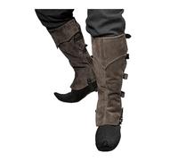 Medieval Warrior Pirate Vintage Shin Guards Men Women Adjustable Viking Steampunk Style Costume Leg Cover Accessory Halloween Cosplay Novelty Boots Toppers Fancy Dress