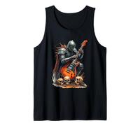 Medieval Warrior Playing Electric Guitar Art Tank Top