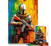 Medieval Warrior with AK- for Adults 1000 Piece Jigsaw Puzzle Sharp Mind Creative Fun Family Pastime Art Display (38x52cm)