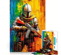 Medieval Warrior with AK- Jigsaw 1000 Pieces for Teenagers Brain Exercise Clean Joint Home Activity Night Fun (38x26cm)