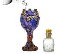 Medieval Wine Goblet - Dragon Stainless Steel Wine Goblet - Decorative Dragon Goblets & Goblets | Medieval Glass, Safe and Goblet for Daily Use, Party Decorations or