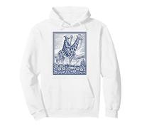Medieval Wizard Riding Giraffe | Y2K Woodcut Retro Fairycore Pullover Hoodie