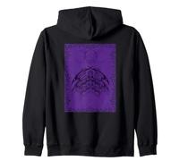Medieval Y2K Mall Goth Moth Crescent Moon Zip Hoodie