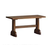 MedievalStyleSolidWoodRectangleCoffeeTableSturdyThickTop&LegsLoadBearingDesignforLivingRoom&Office100x35x40cmElegantTeaTable