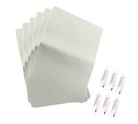 Medifier 6 Pack PVC Heavy Duty Inflatable Boat Repair Patch Kit with Glue 185mm*125mm Rubber Boat Waterproof Patches Adhesive Repair Accessory Kit for Inflatable Boat Canoe Kayak Grey