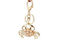 Medifier Stylish Cute Key Chains Keychain for Car Keys for Women Girls Charms Sparkling Bling Keychains Keys Ring with Rhinestone Pendant for Handbag Purse Animal Crab Shape
