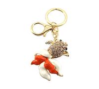Medifier Stylish Cute Key Chains Keychain for Car Keys for Women Girls Charms Sparkling Keychains Keys Ring with Rhinestone Pendant for Handbag Purse Animal Goldfish Shape
