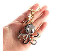 Medifier Stylish Cute Key Chains Keychain for Car Keys for Women Girls Charms Sparkling Keychains Keys Ring with Rhinestone Pendant for Handbag Purse Animal Octopus Shape