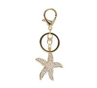 Medifier Stylish Cute Key Chains Keychain for Car Keys for Women Teen Girls Charms Bling Sparkling Keychains Keys Ring with Rhinestone Pendant for Backpacks Handbag Purse Animal Starfish
